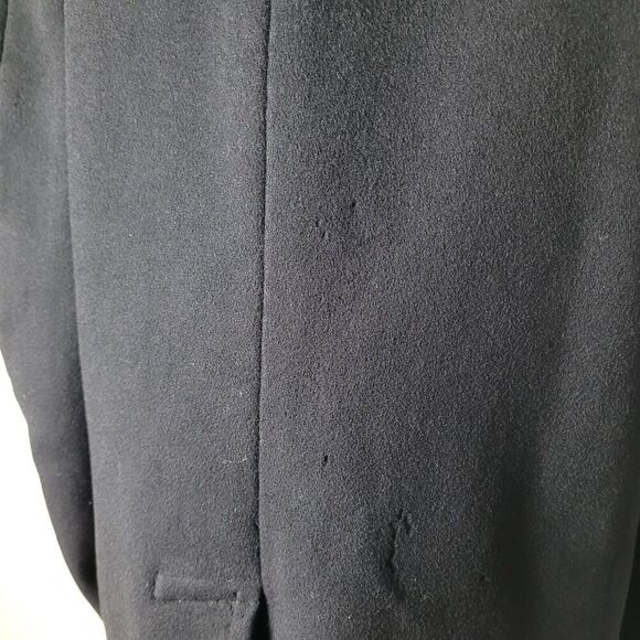 Vintage US Navy Pea Coat Mens 38 Black Wool Kersey 60s USA Military Issue Sailor - Picture 11 of 11
